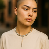 Simple and Sleek Diamond Spike Choker
