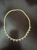 Gold Pave Spike Necklace