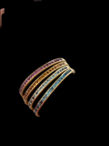 Brushed Gold Citrine Bangle