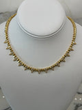 Gold Diamond Spike Necklace