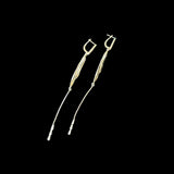 Sleek Silver Linear Earrings