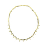 Gold Diamond Spike Necklace
