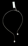 Sleek open front moissanite necklace