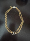 Gold Pave Pull Tab Cuban Chain Necklace