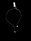 Sleek open front moissanite necklace