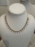 Gold Pave Fringe Necklace