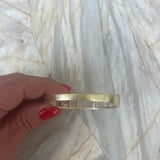 Brushed Gold Rose Quartz Bangle