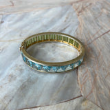 Brushed Gold London Topaz and Peridot Bangle