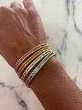 Brushed Gold Citrine Bangle